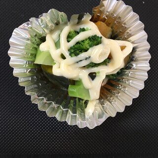 お弁当に☆かぼちゃとブロッコリーのマヨ焼き☆